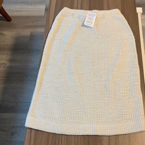 Vintage sexy stretchy American made pencil skirt.  Sheer so appropriate hosiery.